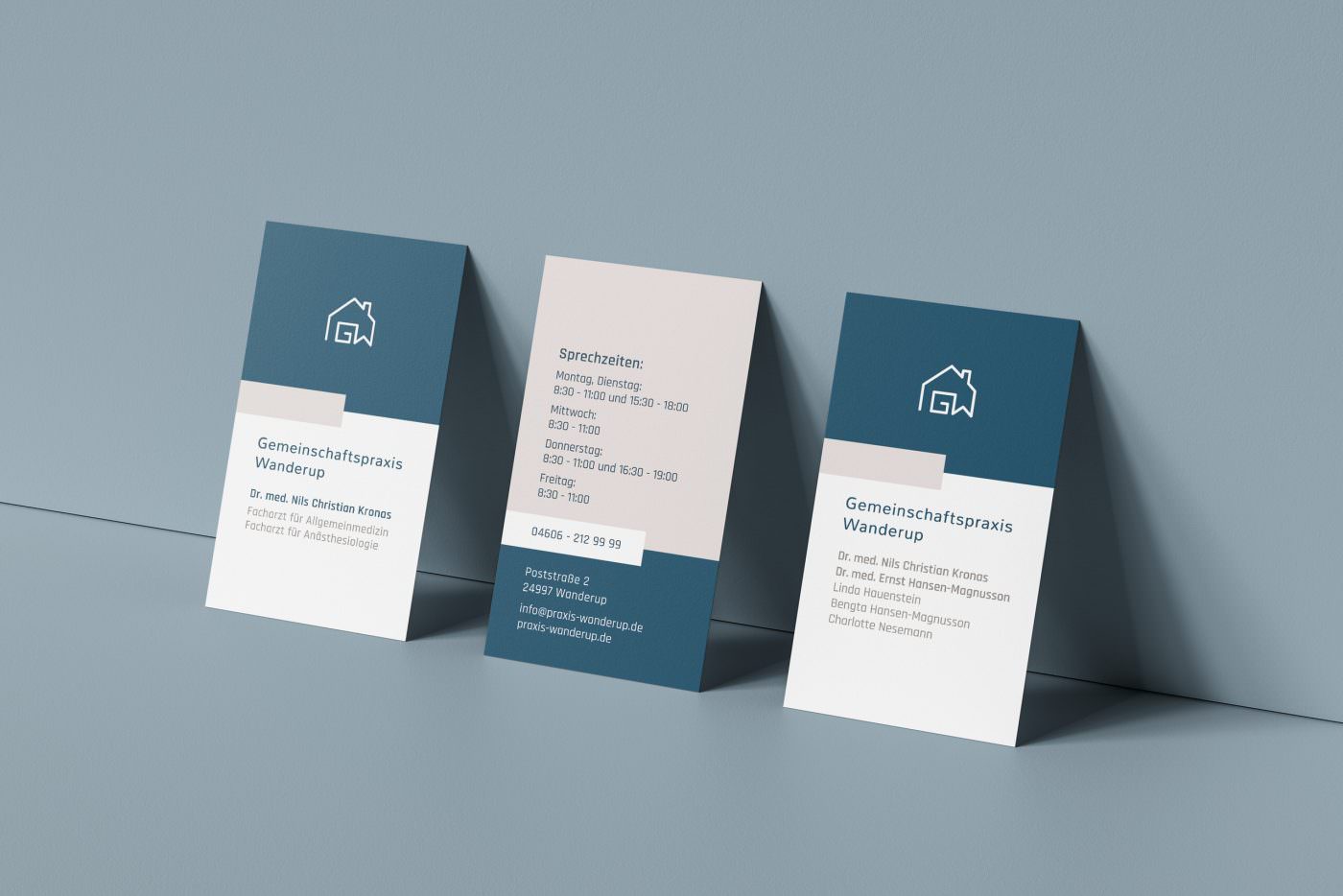 GemeinschaftspraxisWanderup-01 Visitenkartendesign für Hausarztpraxis von Arztpraxis Logo